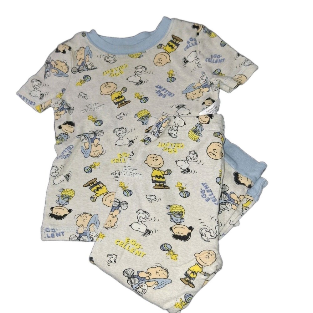 Boys 24 Months 3 1/2 Sets Pajamas Minecraft Peanuts Racecars Firetruck Lot - Picture 12 of 16